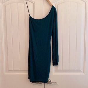 Nation LTD NWT Women's One Long Sleeve Dress‎ Green Blue Size XS Viscose
